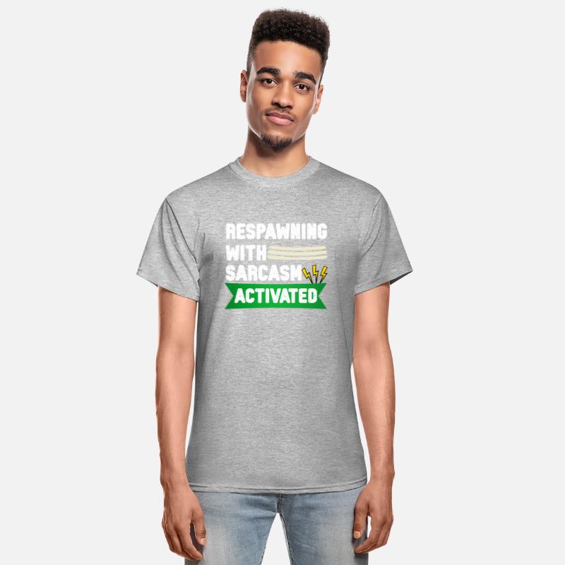 Respawning with Sarcasm – Funny Gamer Tee
