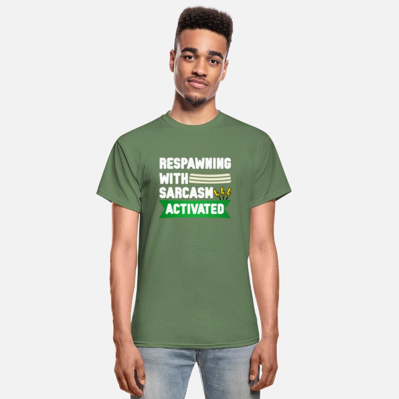 Respawning with Sarcasm – Funny Gamer Tee