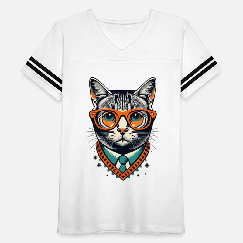 Retro formal cat wearing sunglasses - Vintage Cat