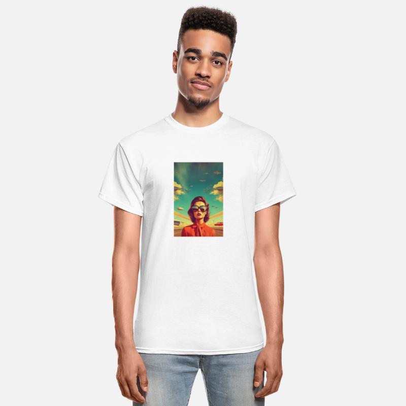 Retro Highway - Stylish woman, big sunglasses