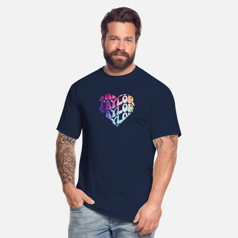 Retro I Love Heart Taylor Groovy Personalized Firs