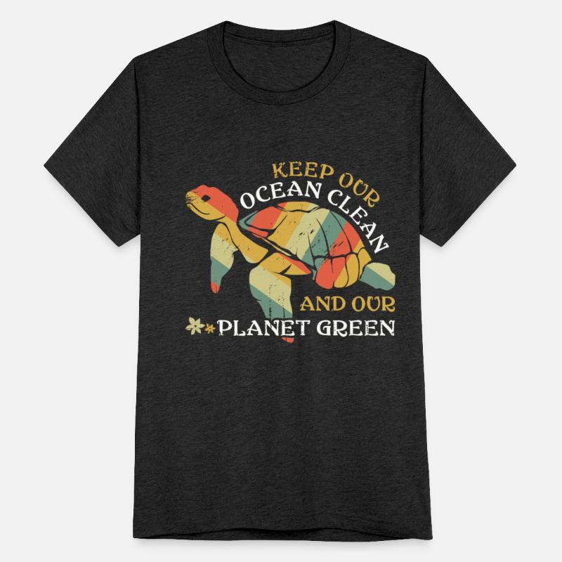 Retro Turtle Save Nature Oceans Day Earth Day