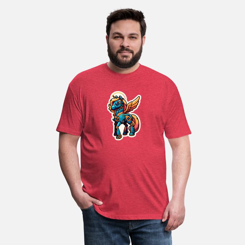Robotic Pegasus Shirt and Sticker Unicorn Horn