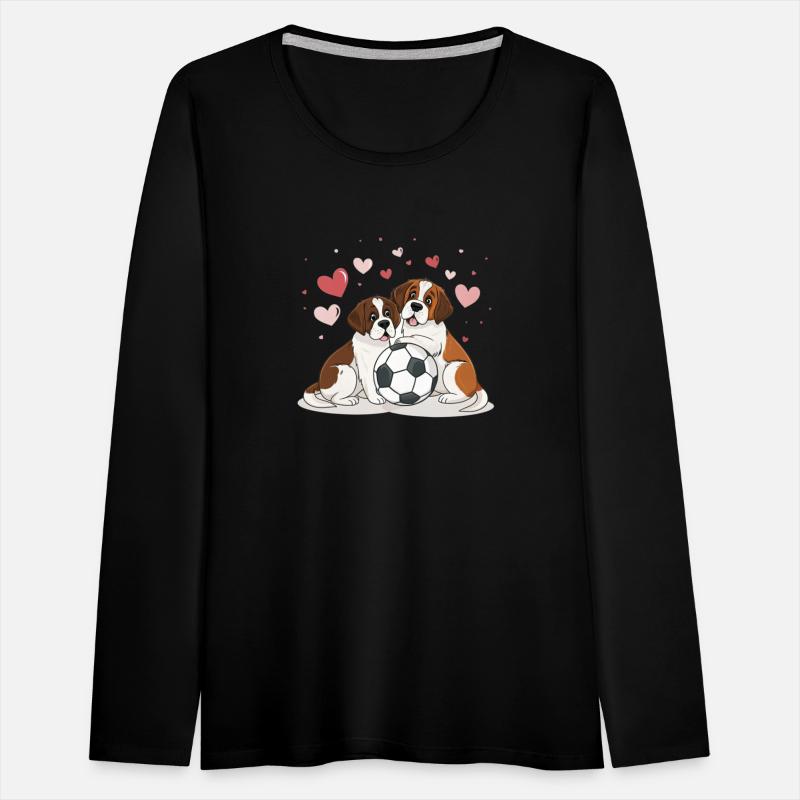 San Bernardo with soccer ball for Valentine's Day