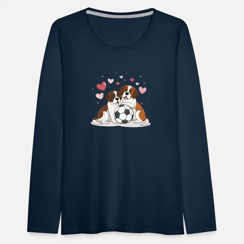 San Bernardo with soccer ball for Valentine's Day