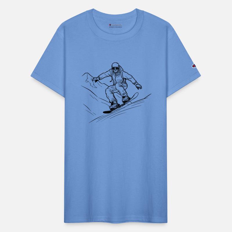 Snowboarder Line Art