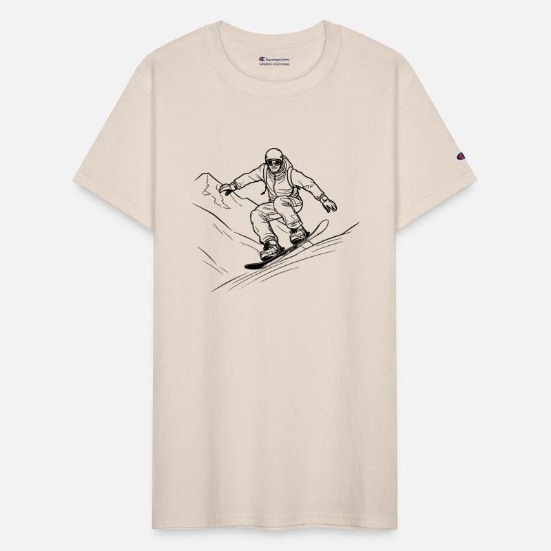 Snowboarder Line Art