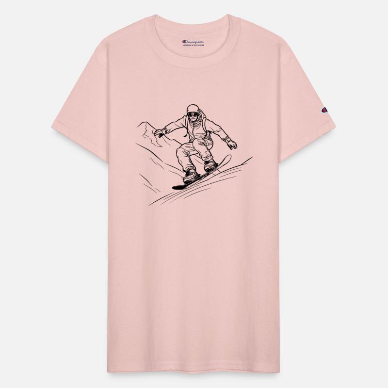 Snowboarder Line Art