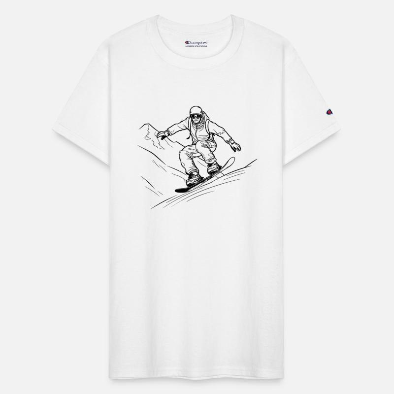 Snowboarder Line Art