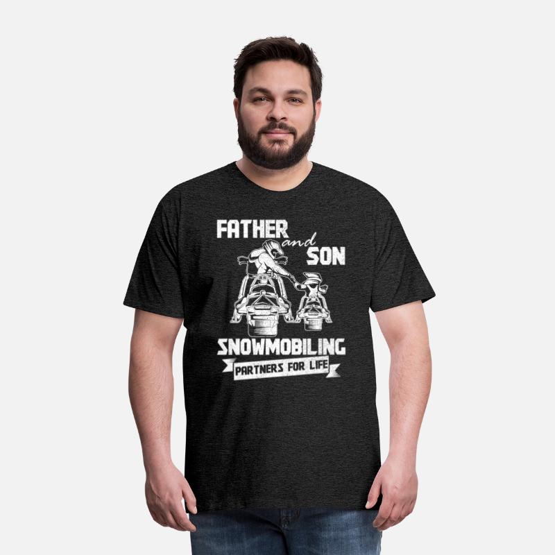 Snowmobile Father and Son Snowmobiling Ski Lover