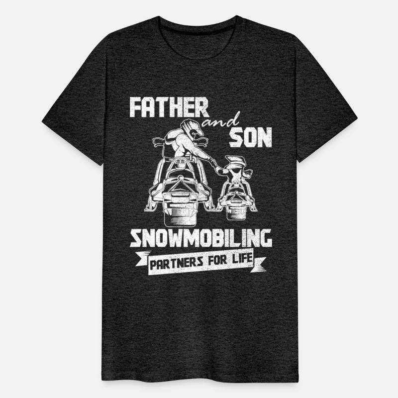 Snowmobile Father and Son Snowmobiling Ski Lover