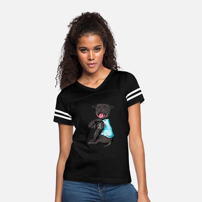 Staffordshire Bull Terrier Tattoos I Love Dad Sitt