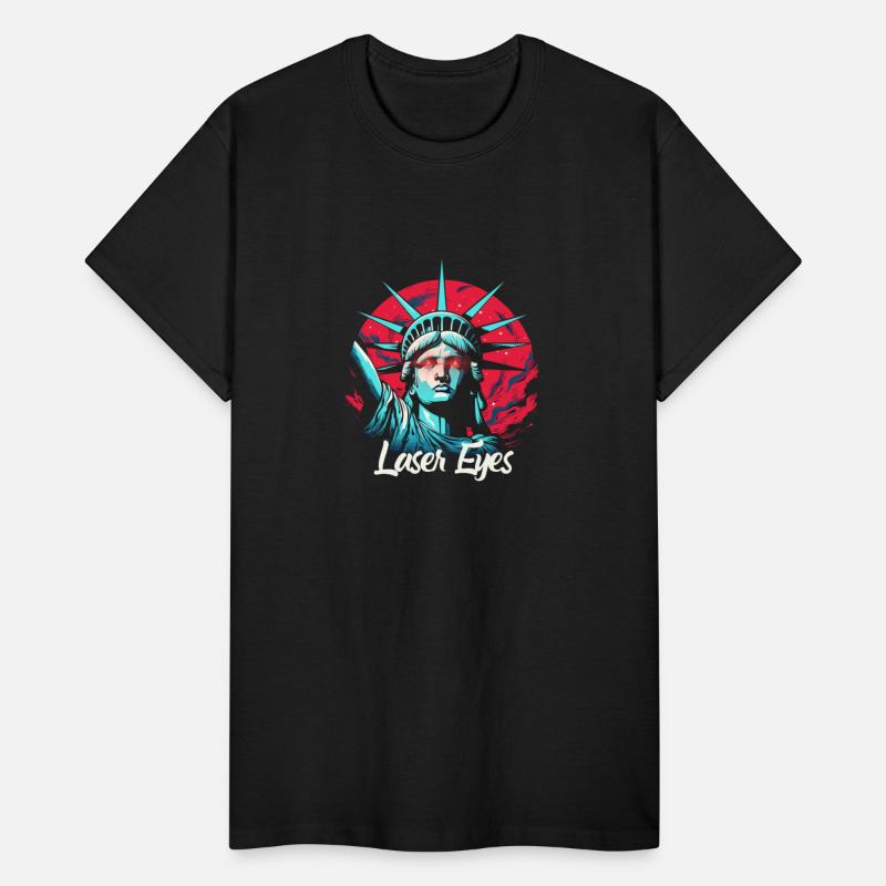 Statue of Liberty Bitcoin Laser Eyes