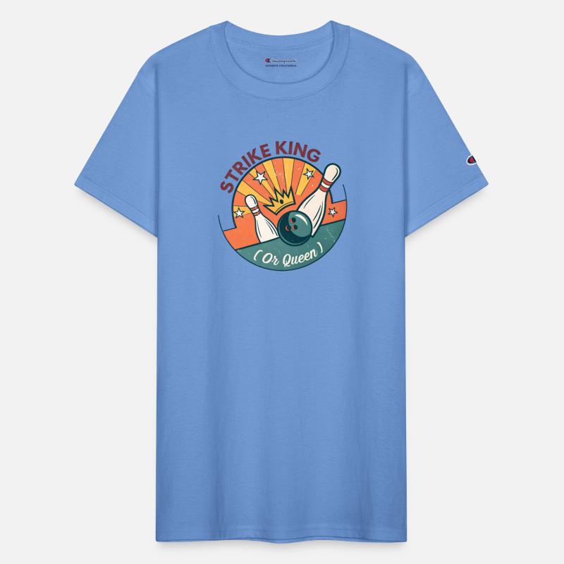 Strike King Queen Bowling Ball Pins Retro 50s