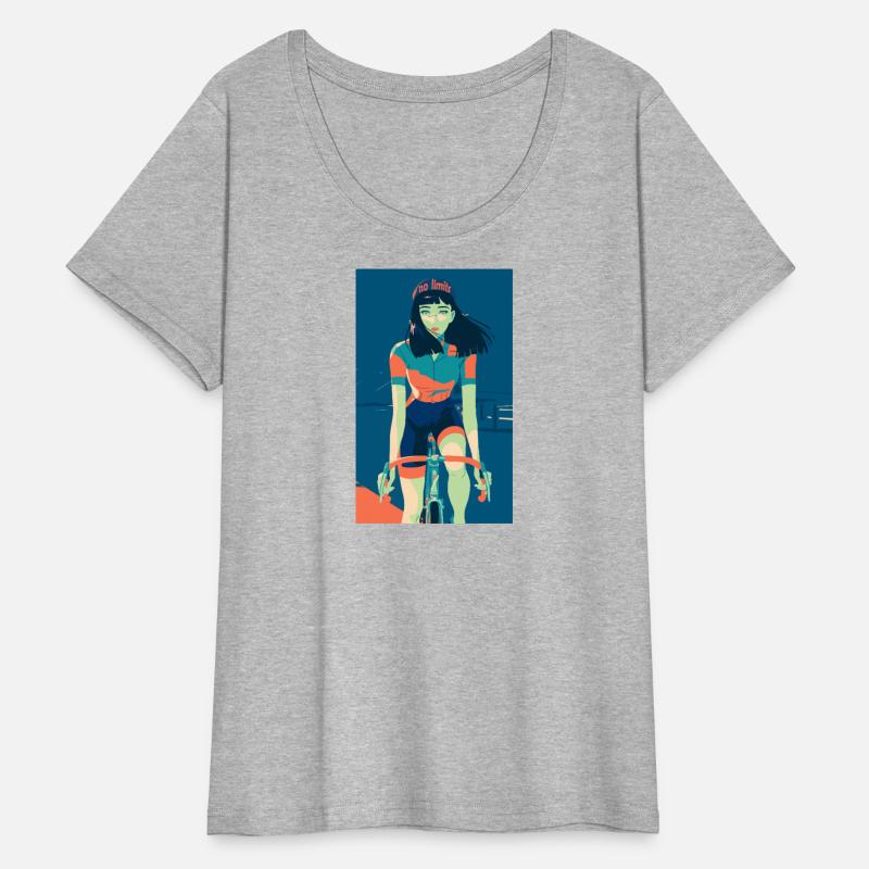 Strong Woman on Racing Bike - Girl Cycling Freedom