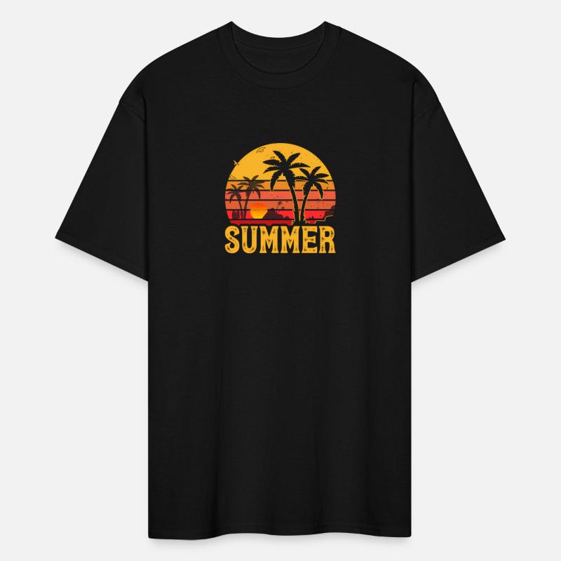 Summer Vibes Palm Vintage Beach Retro Father'S