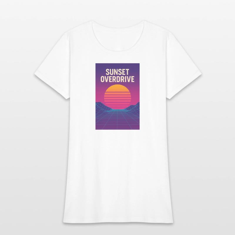 Sunset Overdrive – Vaporwave Summer Vibes Tee