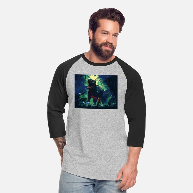 T-Shirt viglomir Tyrannosaurus Rex next to a v