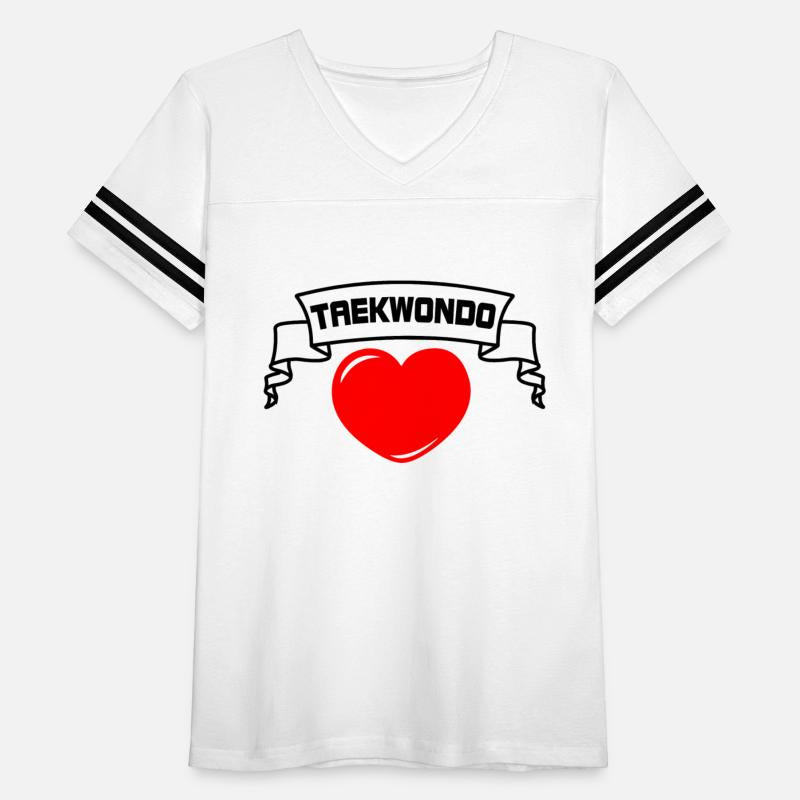 Taekwondo korean banner with heart and taek-won-do