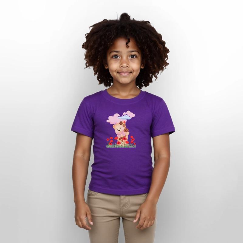 teddy bear and flowers