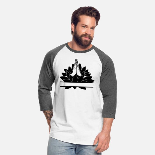 text bar namaste two hands from lotus