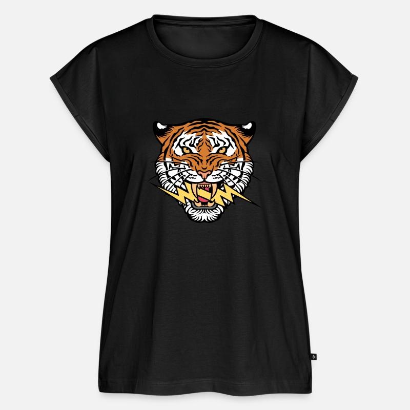 Tiger face and lightning bolt