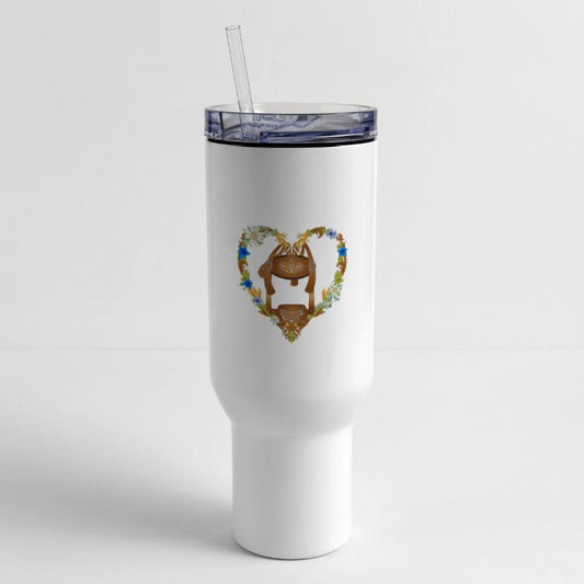 Traditional lederhosen illustration floral heart