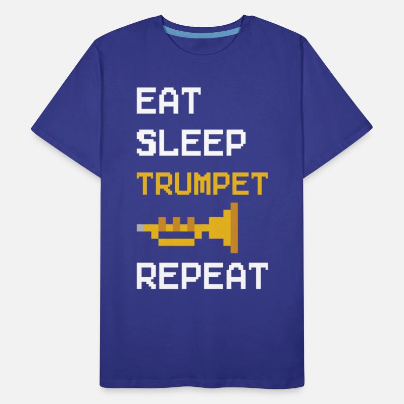 Trumpet Player 8 Bit Retro Eat