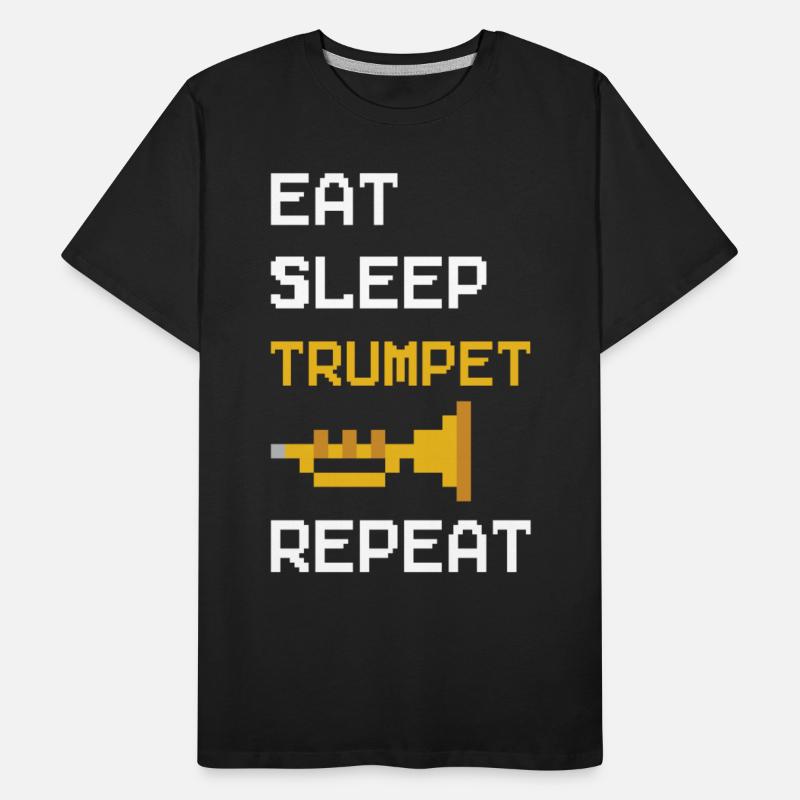 Trumpet Player 8 Bit Retro Eat