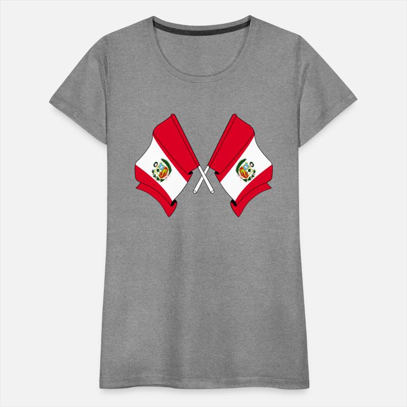 Two crossed flags of Peru