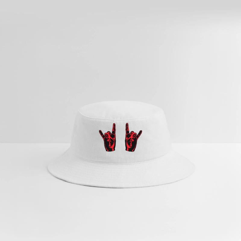 Two heavy metal hard rock horn finger hand gesture