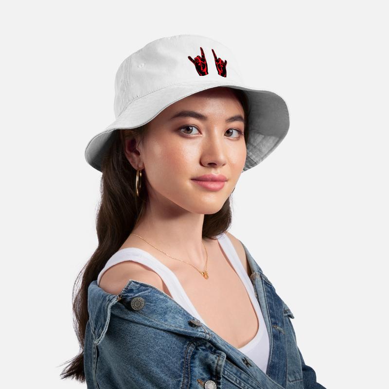 Two heavy metal hard rock horn finger hand gesture