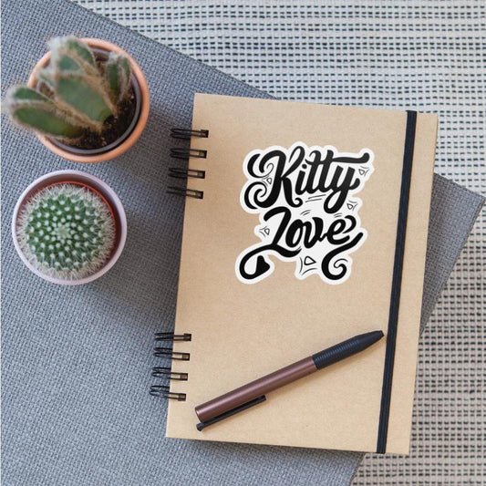 typography T shirt design Kitty Love