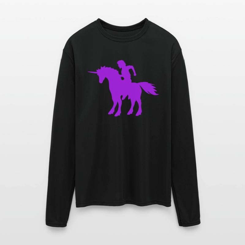 Unicorn Man Prince Riding Fairy Tale Silhouette