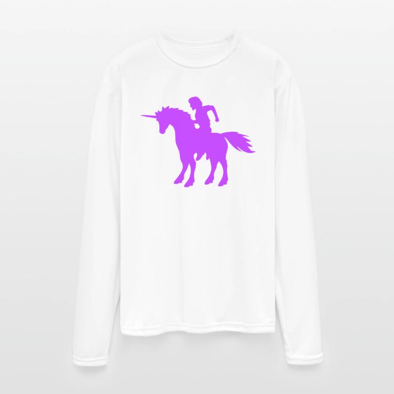 Unicorn Man Prince Riding Fairy Tale Silhouette