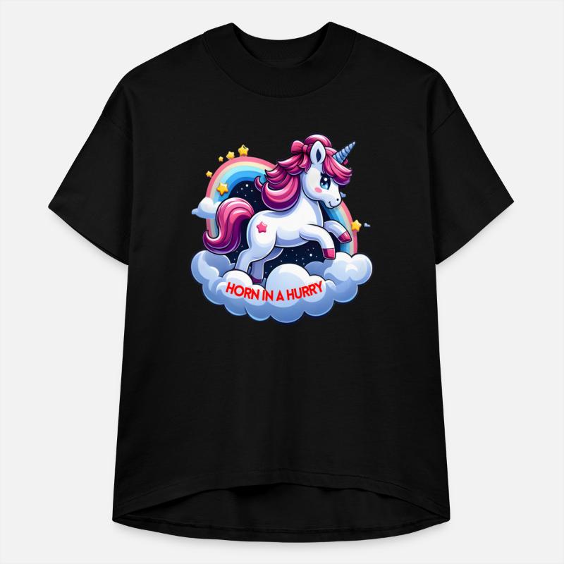 Unicorn Running Above The Clouds