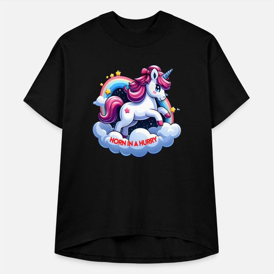 Unicorn Running Above The Clouds