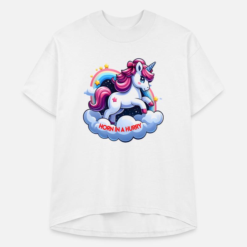 Unicorn Running Above The Clouds