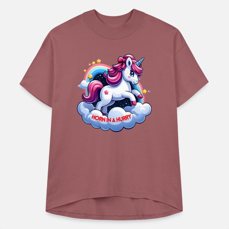 Unicorn Running Above The Clouds