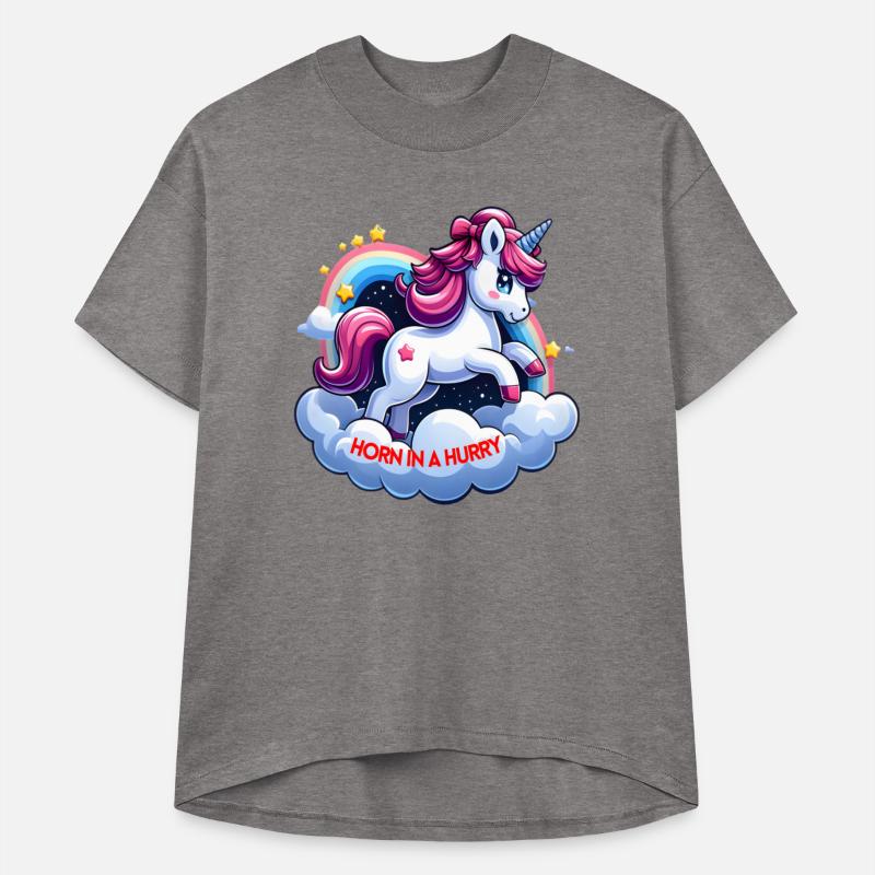 Unicorn Running Above The Clouds