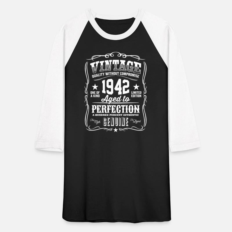 Vintage 1942 Aged to Perfection White Print