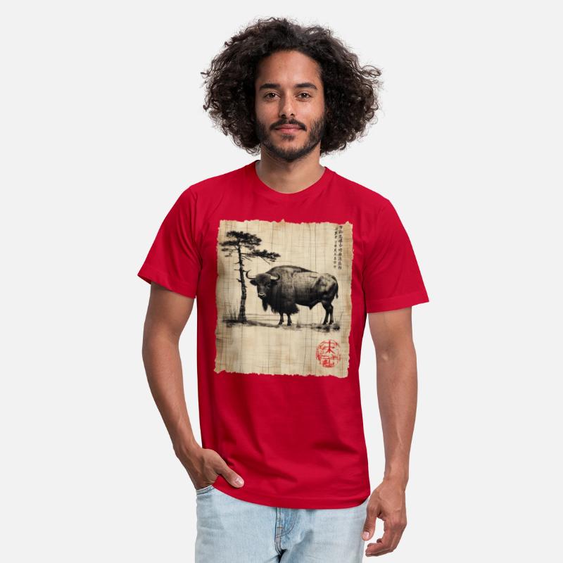 Vintage Papyrus Scroll Japanese Art Silhouette