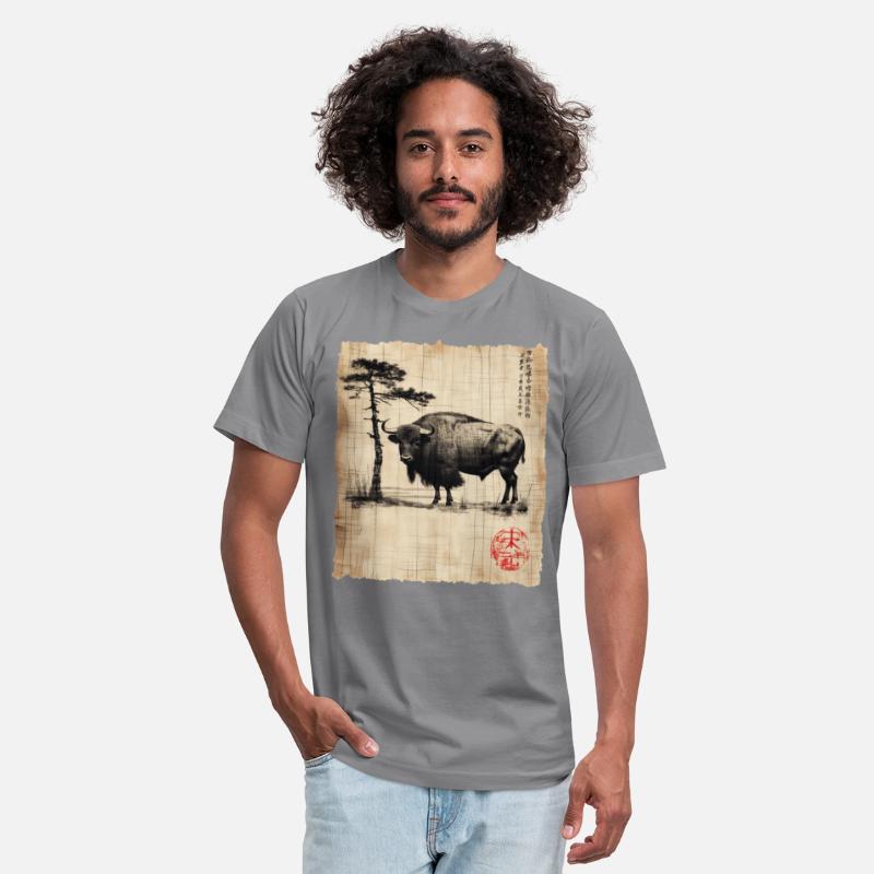 Vintage Papyrus Scroll Japanese Art Silhouette