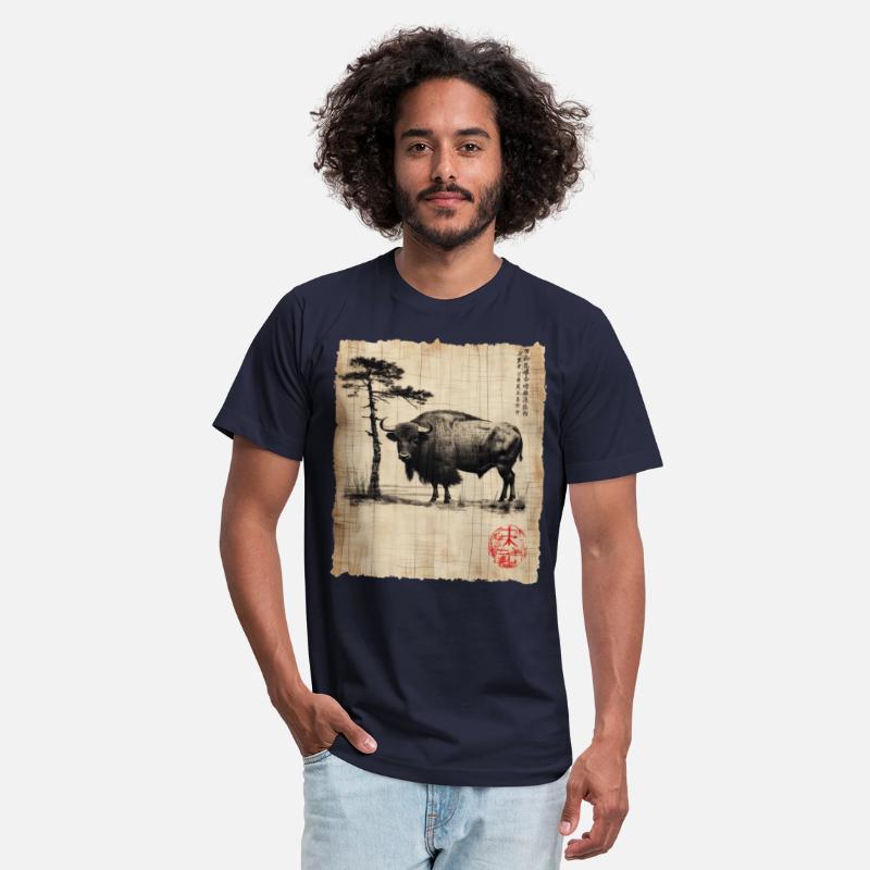 Vintage Papyrus Scroll Japanese Art Silhouette