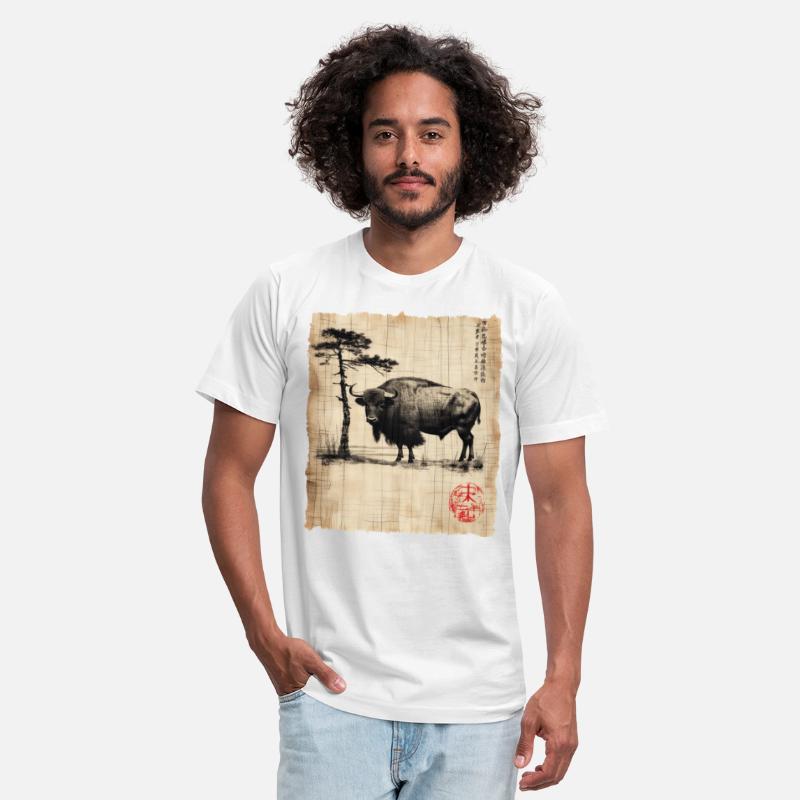 Vintage Papyrus Scroll Japanese Art Silhouette