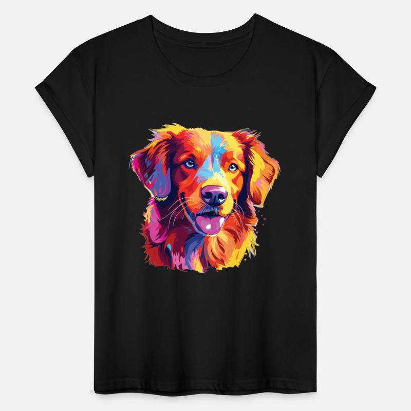 Watercolor Colorful Nova Scotia Duck Tolling