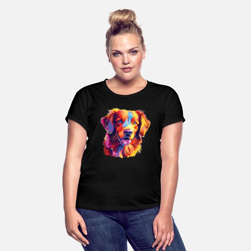 Watercolor Colorful Nova Scotia Duck Tolling