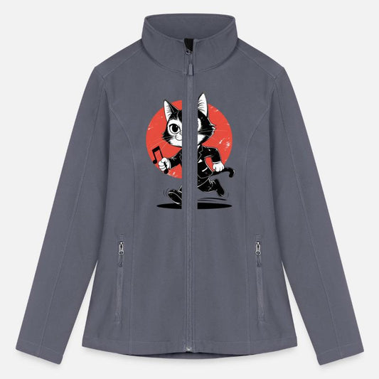 Whimsical Black White Cat Conductor