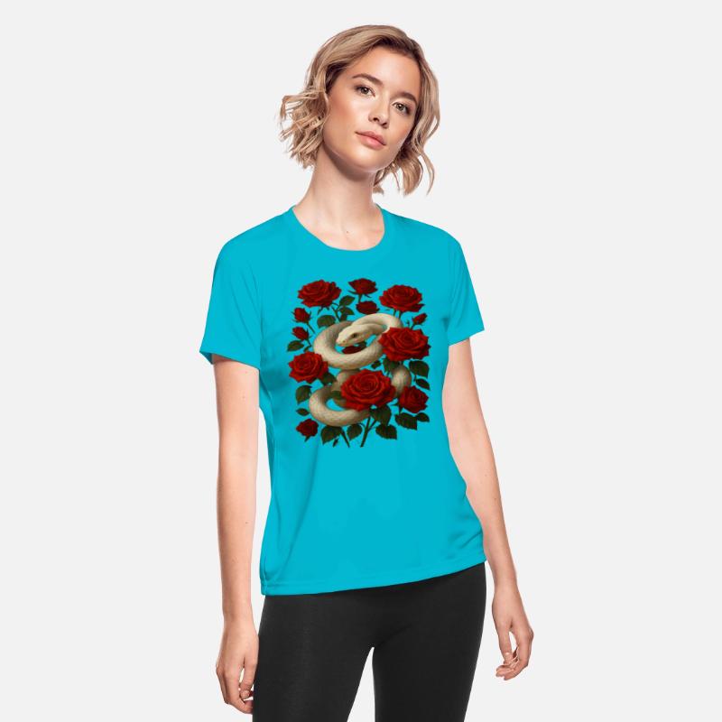 White Serpent Among Red Roses