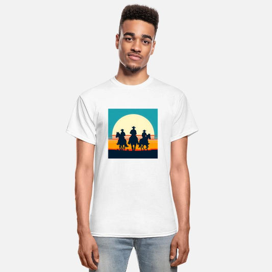 Wild West Sunset Cowboy Tee